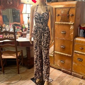 Cream, Tan and Brown BOHO Abercrombie and Fitch jumpsuit